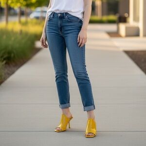 Cape Robbin Sunny Yellow Open-Toe Mules